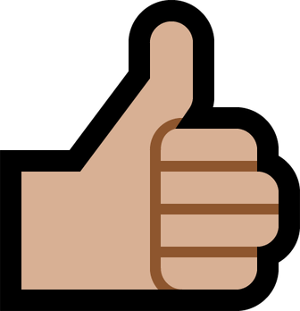 Brown Thumbs Up Emoji PNG