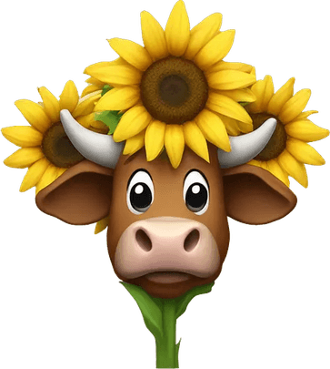Sunflower Cow PNG