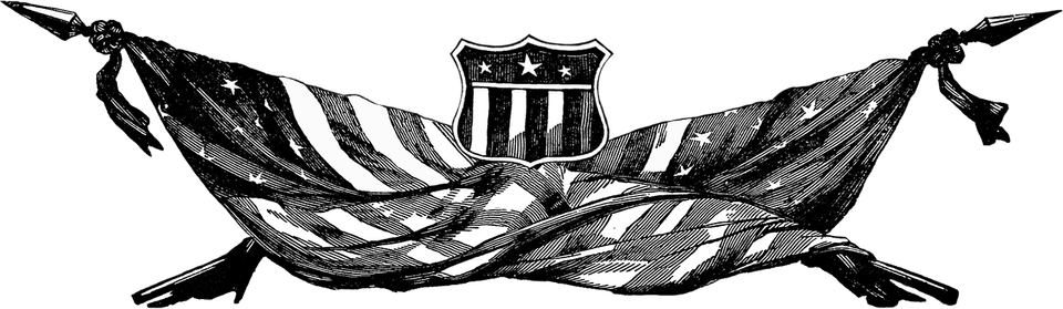 American Flag Black And White PNG