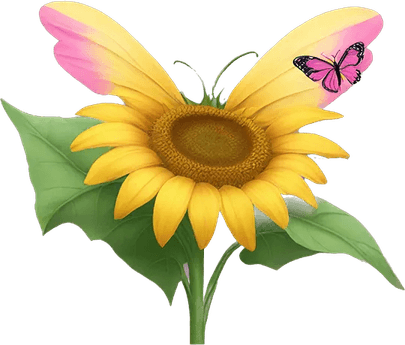 Sunflower Butterfly PNG