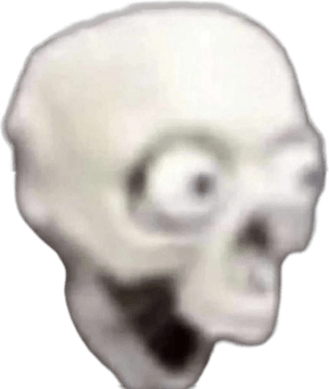 Cursed Skull Emoji PNG