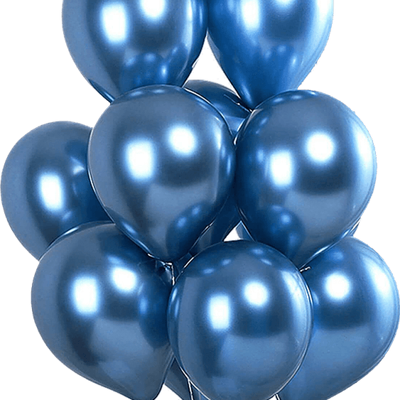 Blue And Silver Balloon PNG