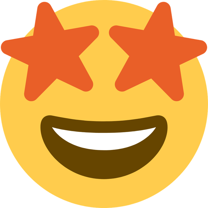 Star Eyes Emoji PNG