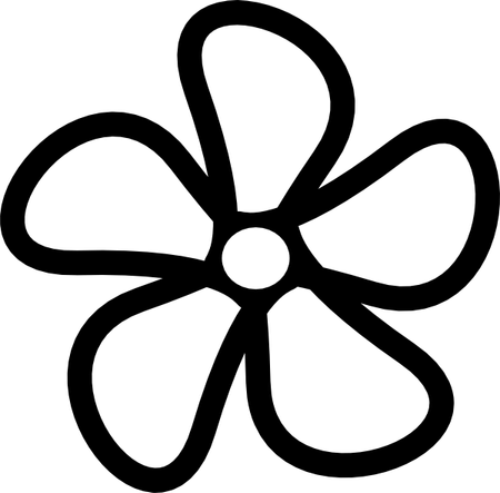 Black And White Flower PNG