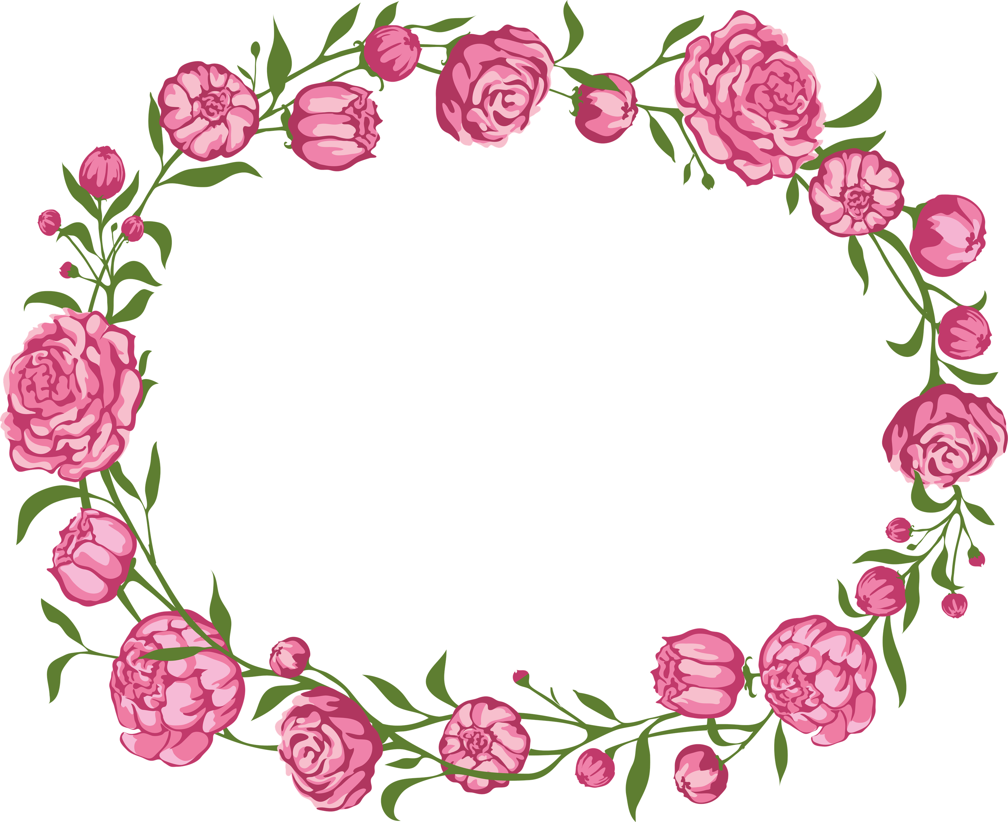 Boho Flower Border PNG
