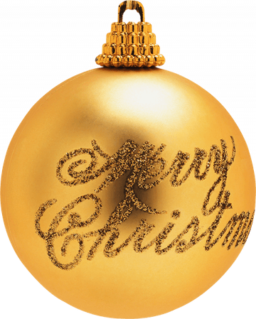 Gold Merry Christmas PNG