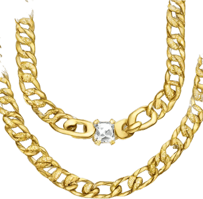 Diamond Cuban Link Chain PNG