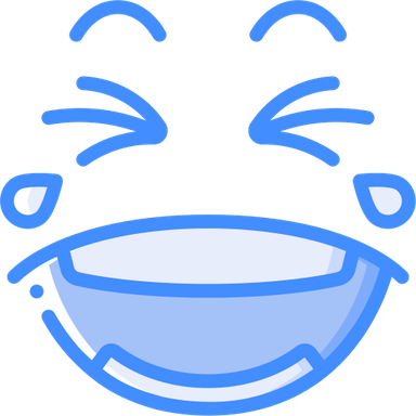 Blue Laughing Emoji PNG