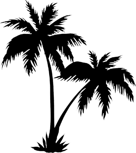 Palm Tree Black PNG
