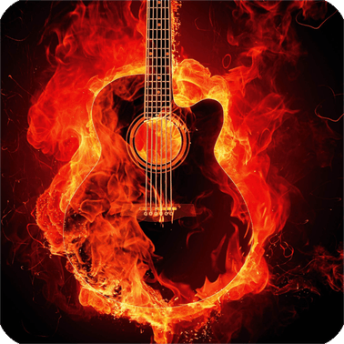 Fire Guitar PNG