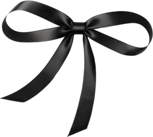 Black Ribbon Bow PNG