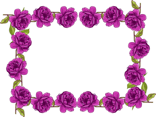 Lilac Flower Border PNG
