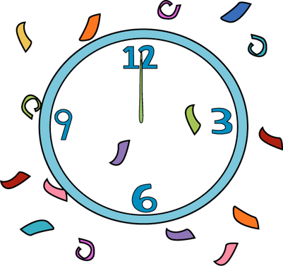 New Year Clock PNG