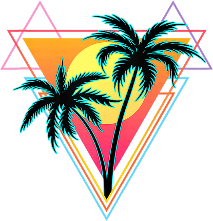 Vaporwave Palm Tree PNG