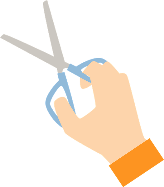 Hand With Scissors PNG
