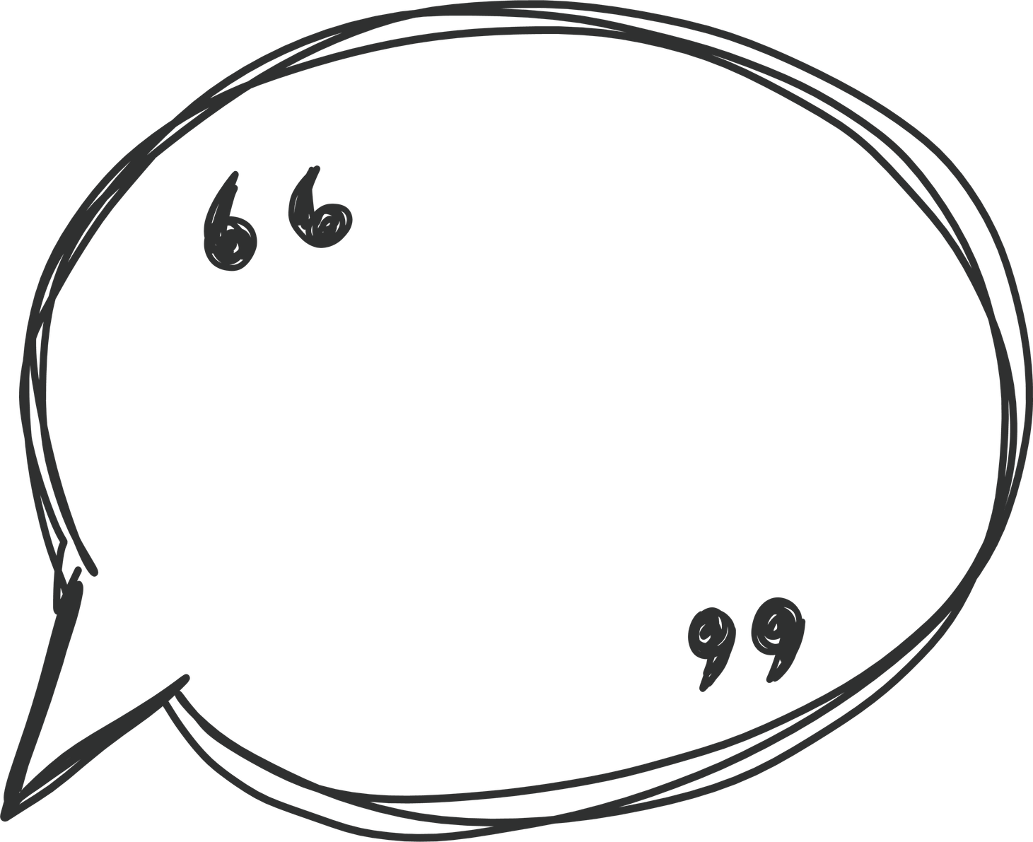 Hand Drawn Speech Bubble PNG