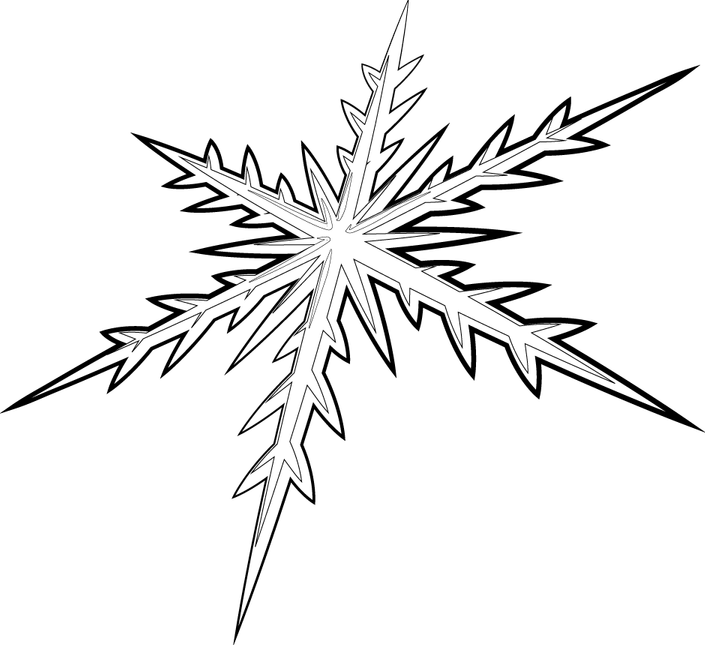 Black Snowflake PNG