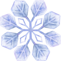 Watercolor Snowflake PNG