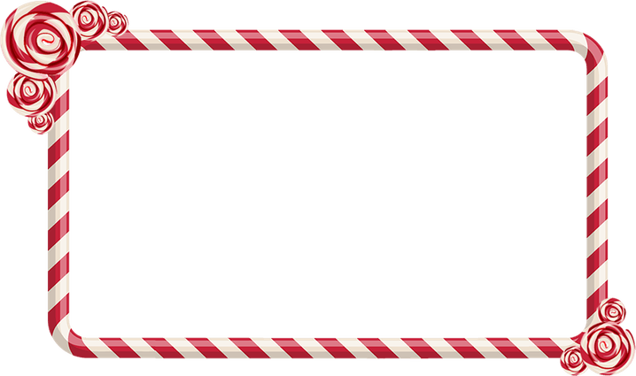 Candy Cane Frame PNG
