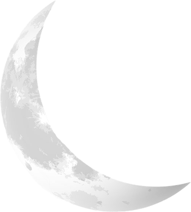 White Crescent Moon PNG