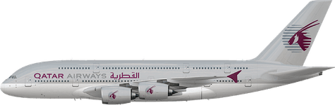 Qatar Airways Airplane PNG