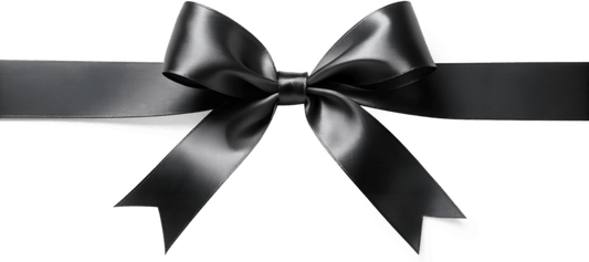 Black Ribbon Bow PNG