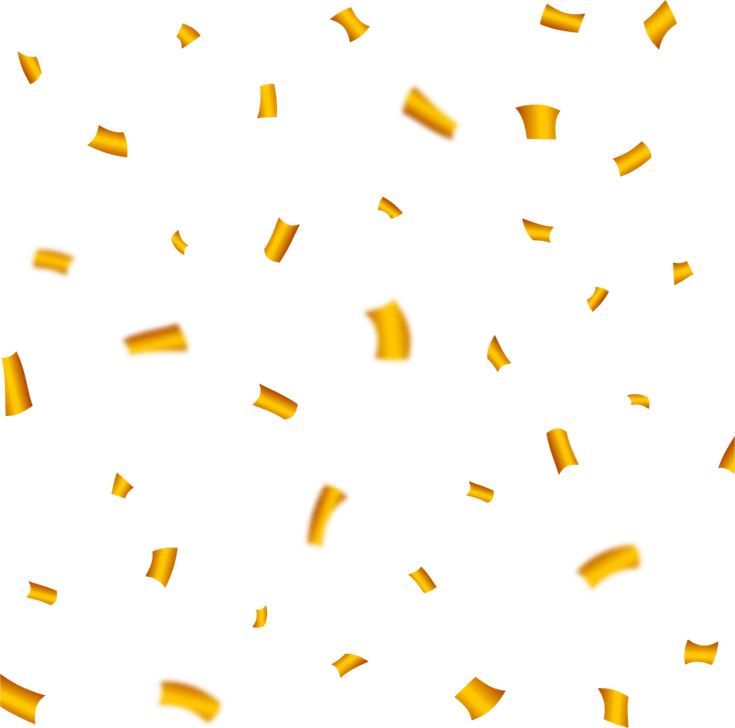 Falling Gold Confetti PNG