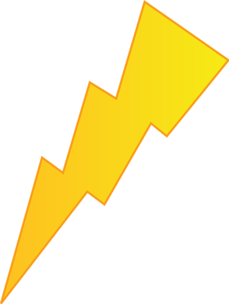 Yellow Lightning PNG