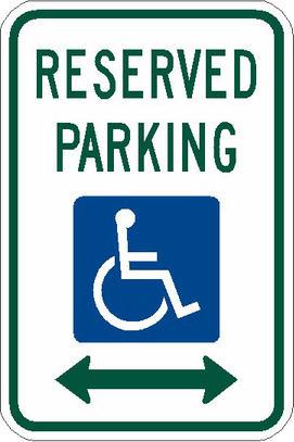 Handicapped Reserved Parking Sign PNG