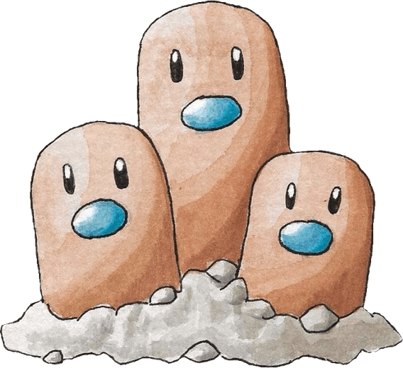 Dugtrio Pokemon PNG