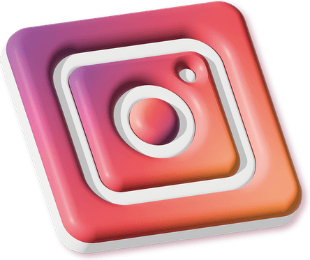 Instagram Logo 3d PNG