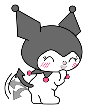 Kuromi Bow PNG
