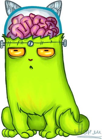 Zombie Cat PNG