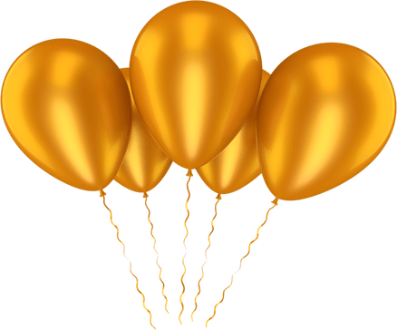 Gold Balloons PNG
