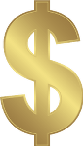 Golden Dollar Sign PNG