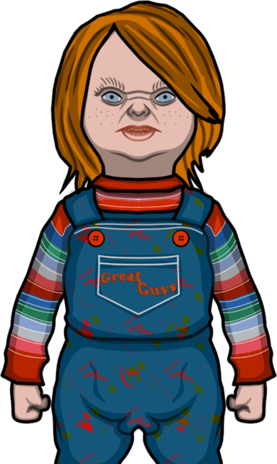 Chucky Overalls Pattern PNG