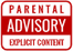 Red Parental Advisory PNG