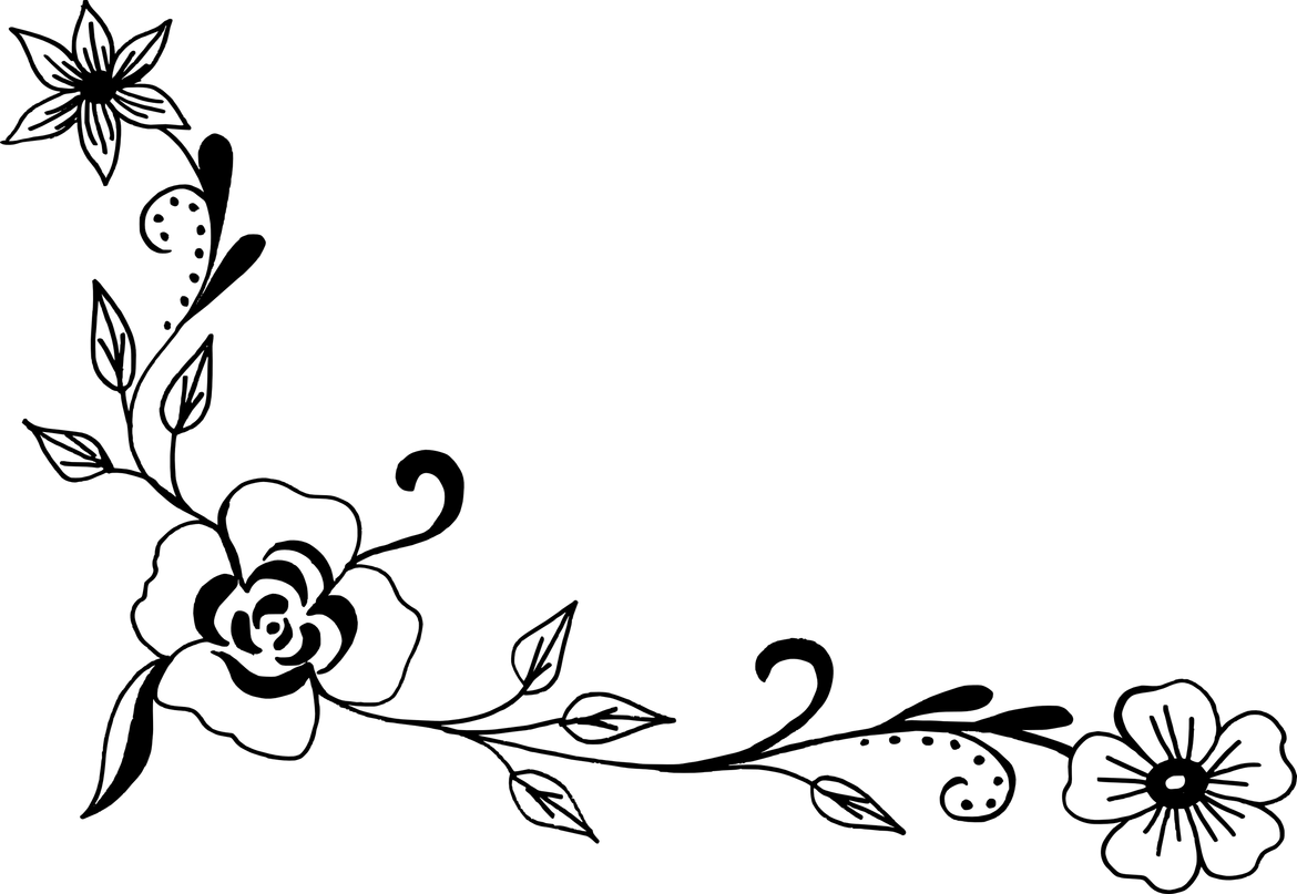 Corner Flower Border PNG