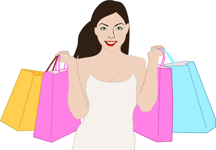 Girl Shopping Bag PNG