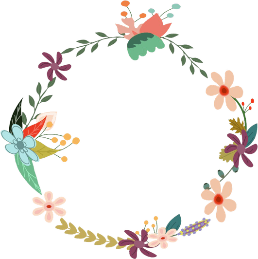 Lilac Flower Border PNG