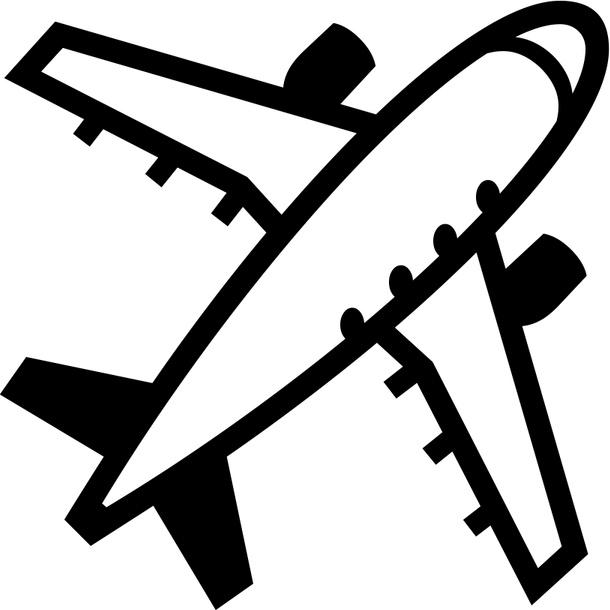 Airplane Black PNG