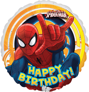 Happy Birthday Spiderman PNG