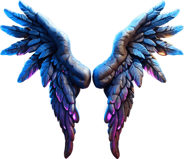 Blue Angel Wings PNG
