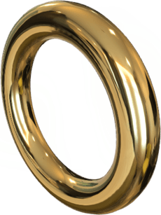 Gold Sonic Ring PNG