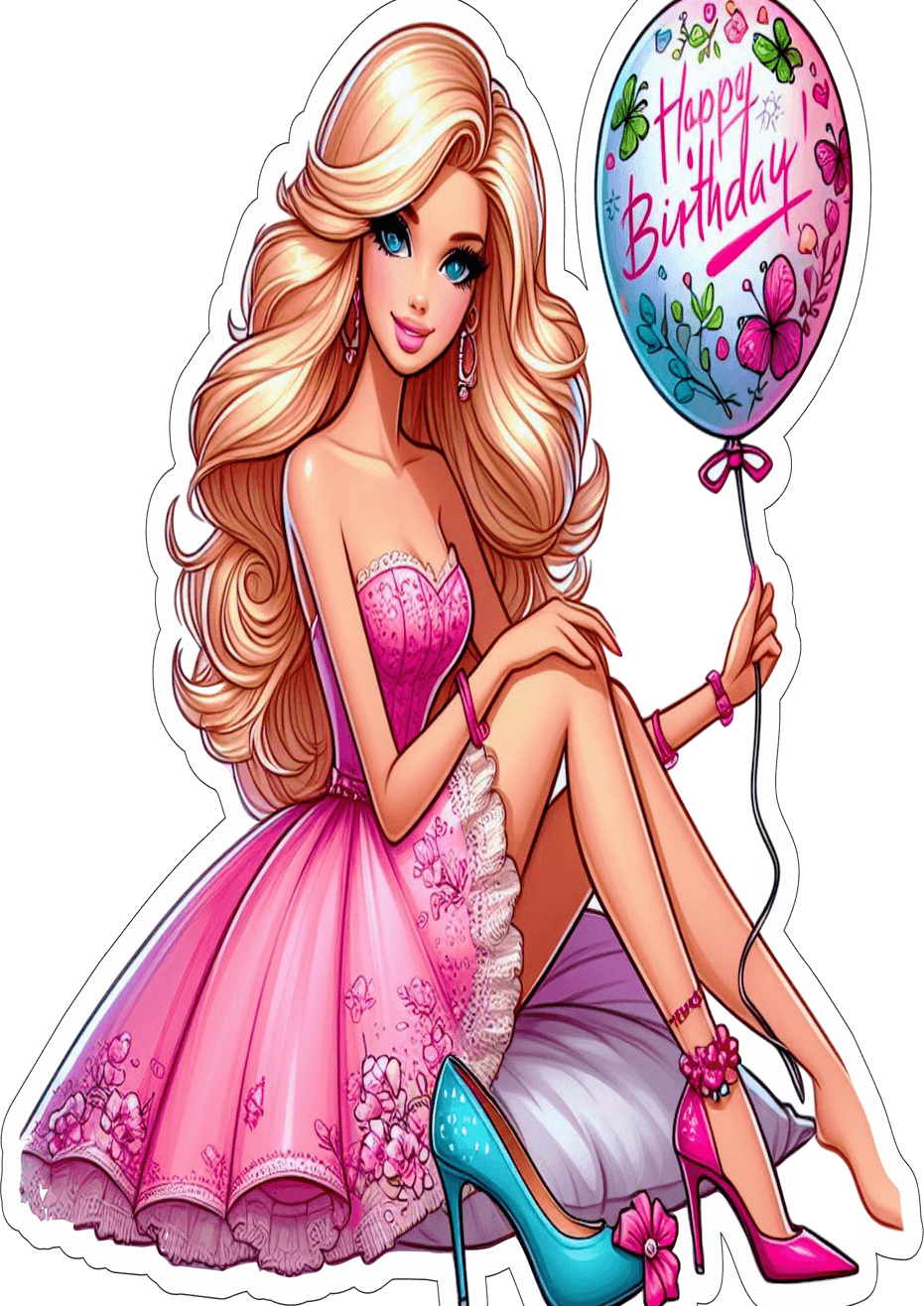 Happy Birthday Barbie PNG