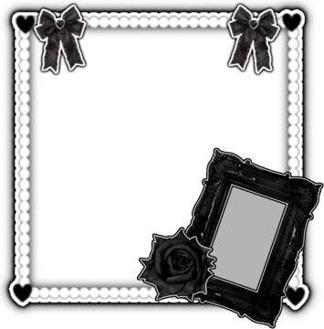 White Gothic Border PNG