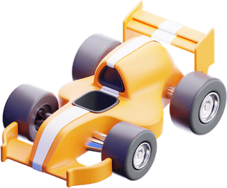 Yellow Race Car PNG