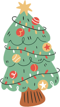 Leopard Christmas Tree PNG