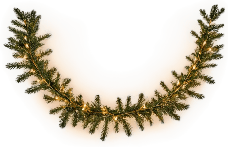 Glowing Christmas Lights PNG