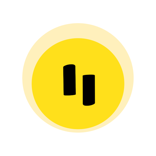 Yellow Pause Button PNG